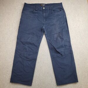 HAWX Men's‎ Ripstop Straight Leg Stretch Navy Work Gear Pants Size 42/30 READ